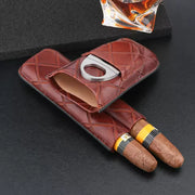 Étui à Cigares de Voyage avec Coupe-Cigare en Acier Inoxydable