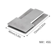 Porte-cigares en acier inoxydable – support stable (argent brossé / noir mat)