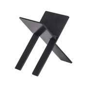 Porte-cigares en acier inoxydable – support stable (argent brossé / noir mat)