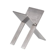 Porte-cigares en acier inoxydable – support stable (argent brossé / noir mat)