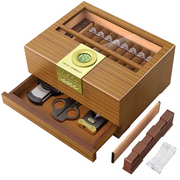 Humidor avec hygromètre numérique et humidificateur