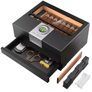 Humidor avec hygromètre numérique et humidificateur